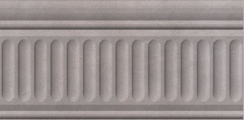 Бордюр Александрия серый структурированный 9,9x20
