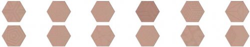 Декор Агуста розовый матовый 5,2x6