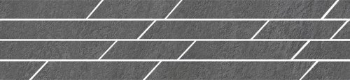 Бордюр Гренель серый темный мозаичный 9,8x46,8