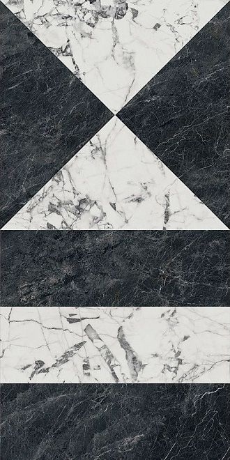 Бьянко Неро Белый Чёрный Лап Обрезной 9мм 60×119.5