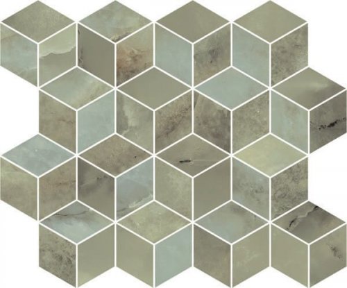 Декор Джардини мозаичный зеленый 37,5x45