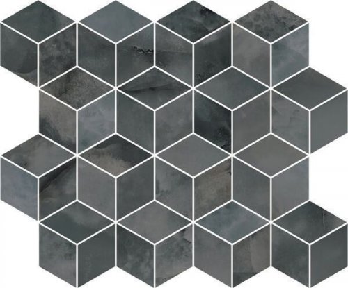 Декор Джардини мозаичный серый темный 37,5x45